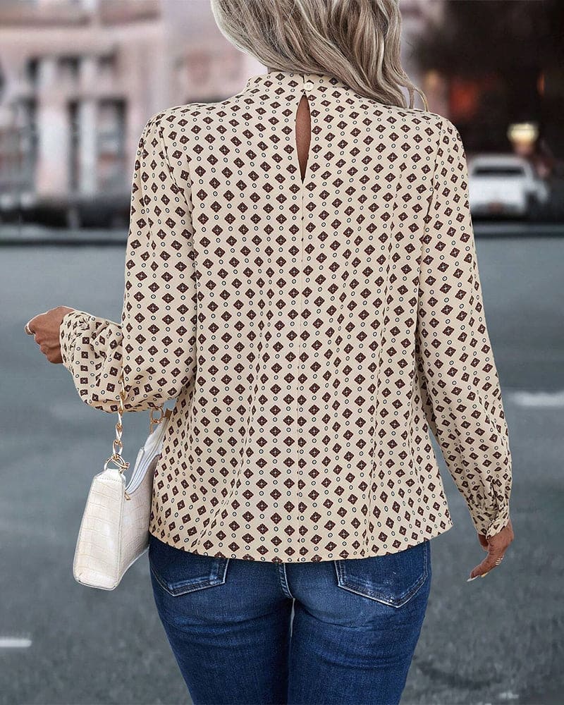 Anna - Blouse in vintage stijl met prints