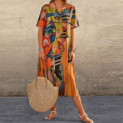 Famke - Comfortable floral dress