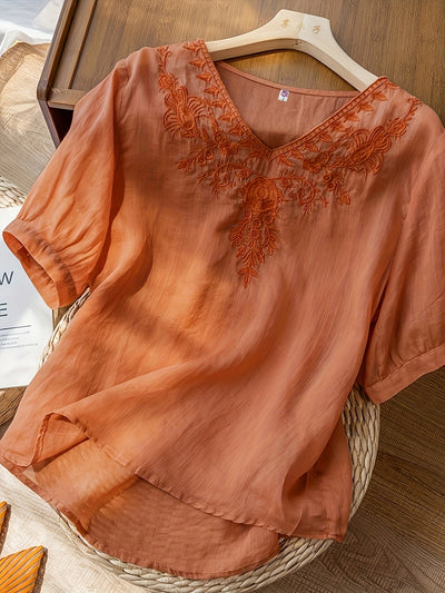 Fiona - Vintage V-hals shirt