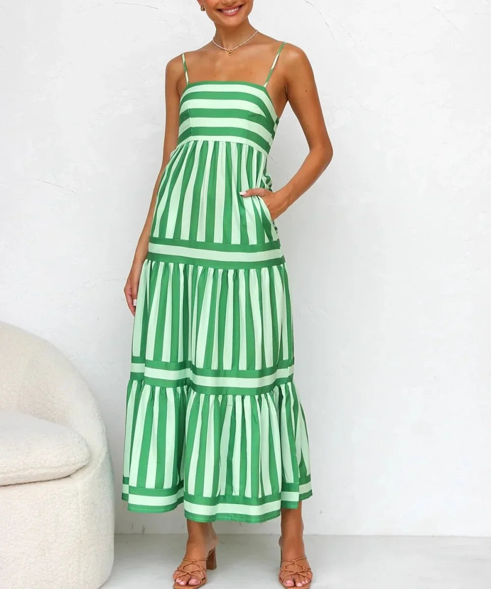 Pien - Comfy Candy streep maxi jurk