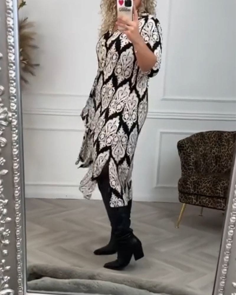 Vieve elegante jurk met chique zijsplitten