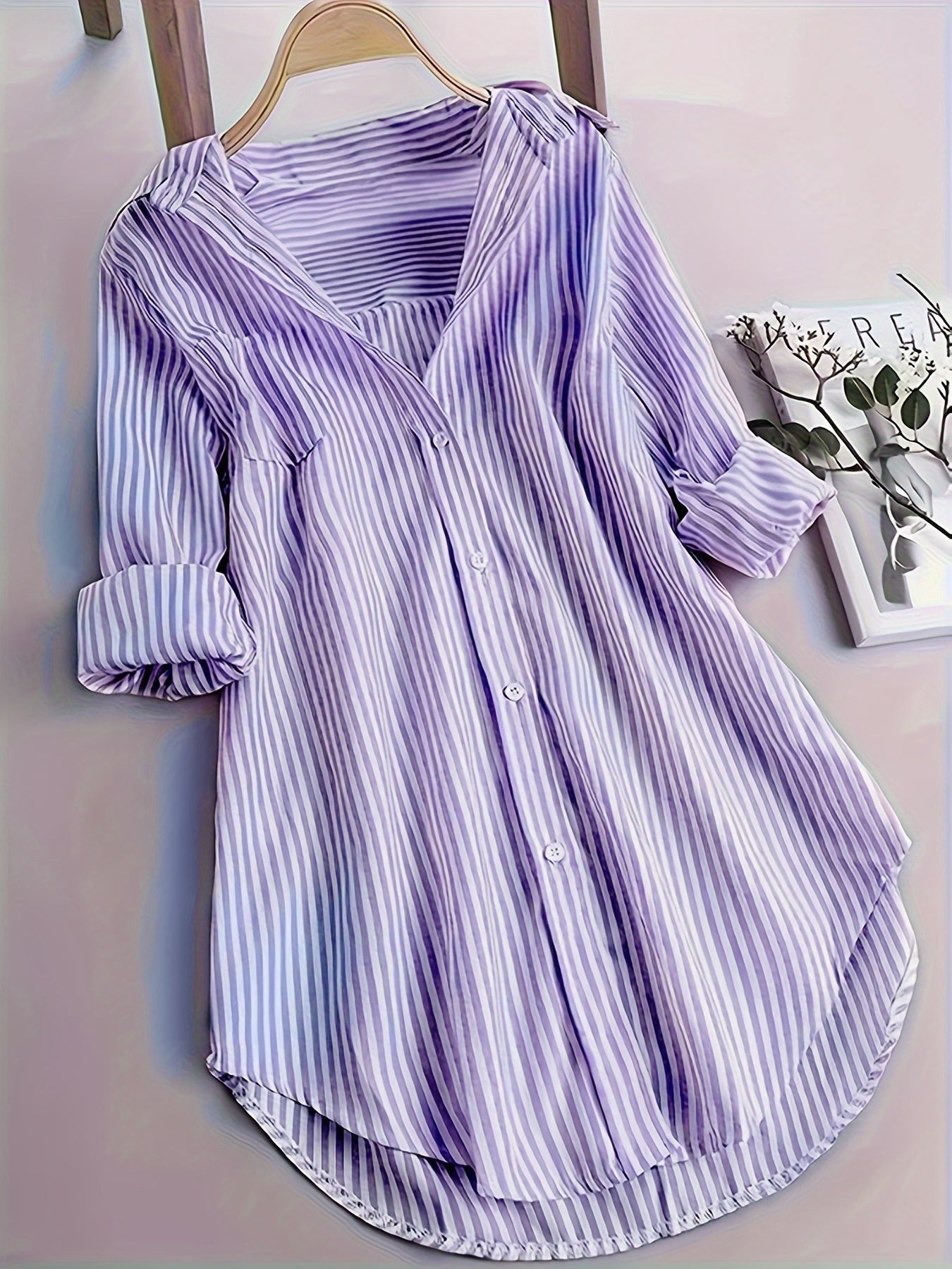 Madison | Blouse met streepjesprint