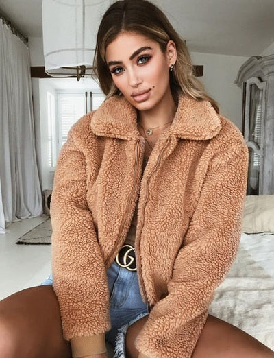 Allison - warme pluche winterjas