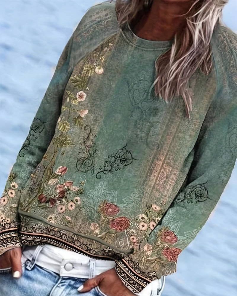 Anna - Bloemrijke blouse met lange mouwen