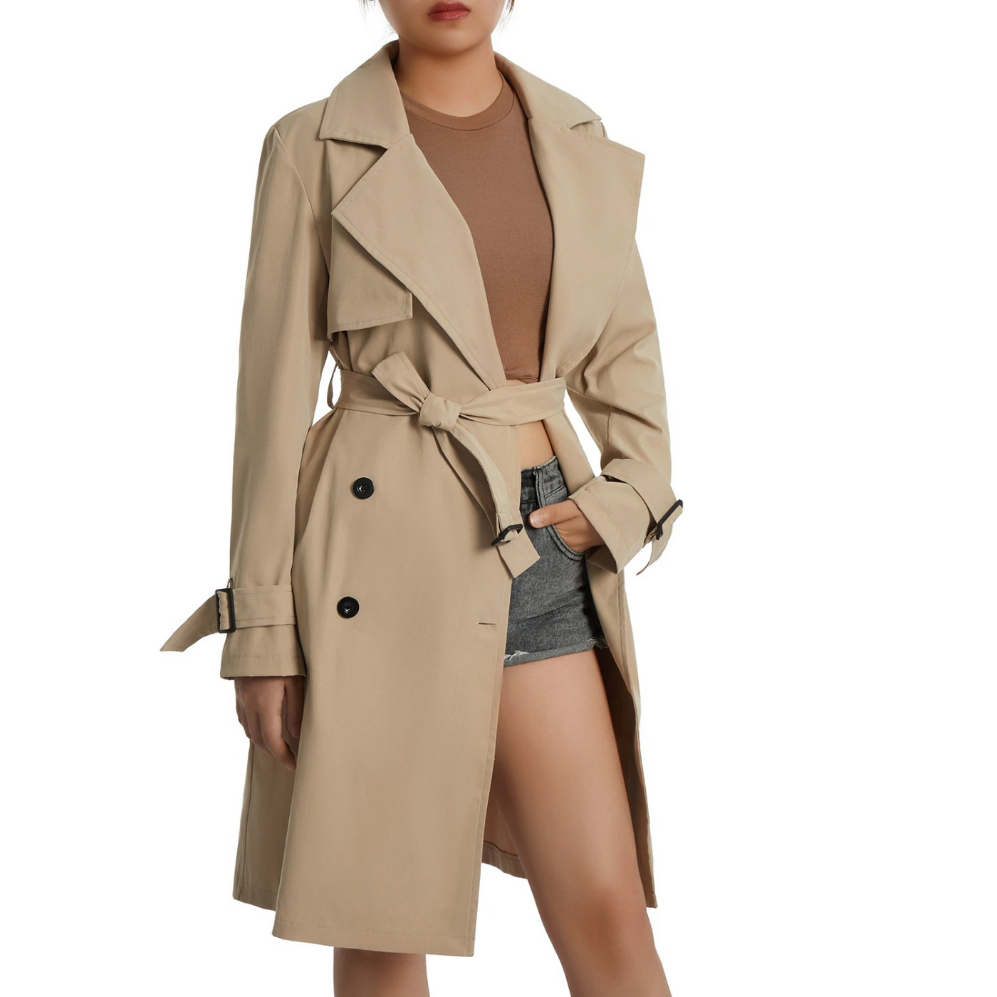 Claudia - elegante trendy chique trenchcoat