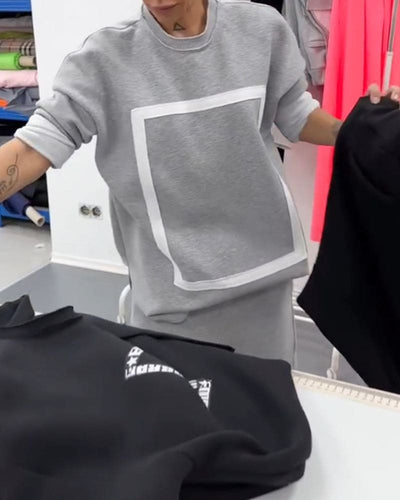 Gaby - Eenvoudig sweatshirt in een effen kleur