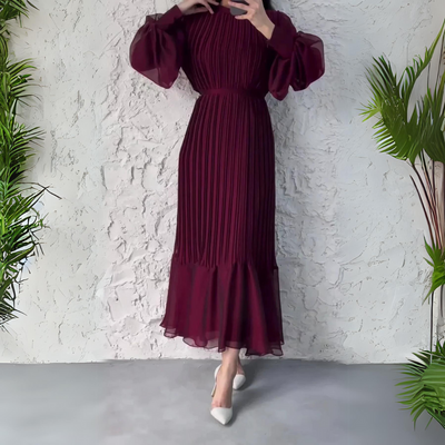 Erica - Jurk met lange geplooide rok