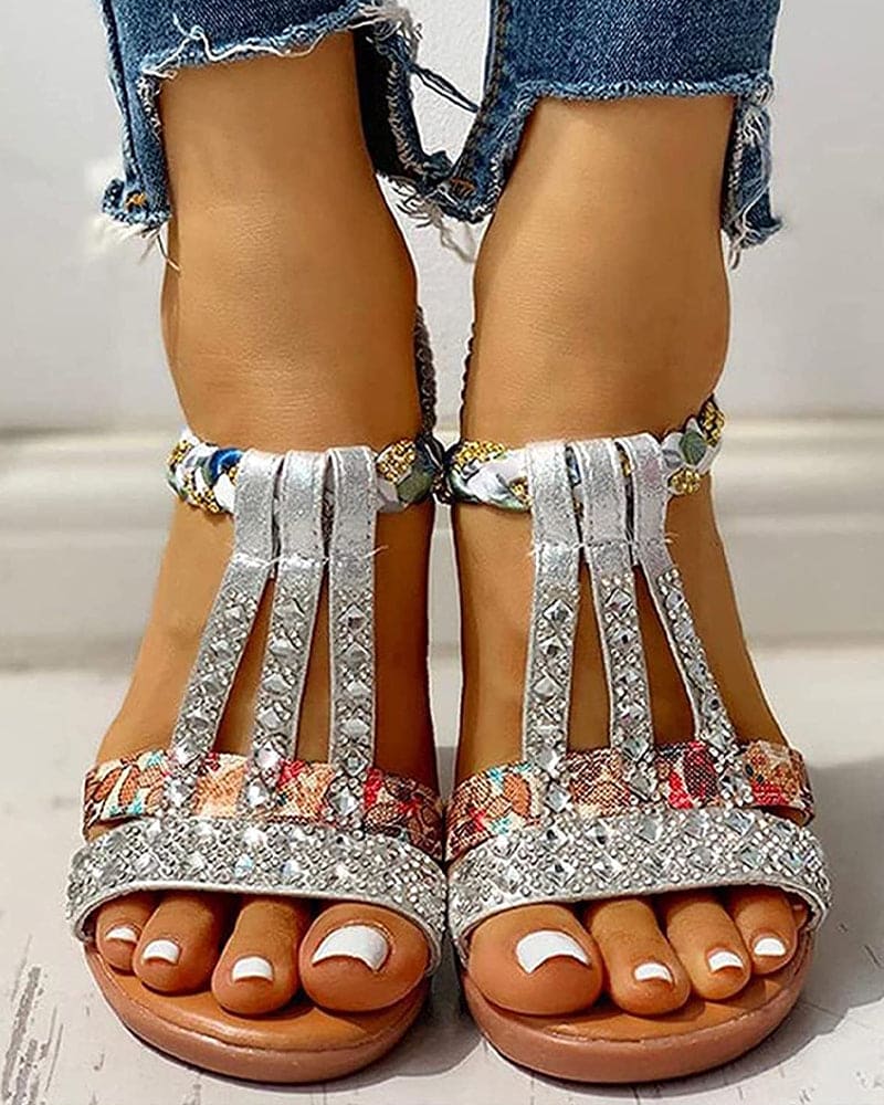 Pien | Strandsandalen met Boho-sleehak