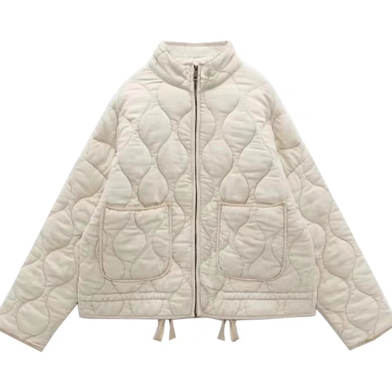 Chique Vintage Twist gewatteerd jack voor dames