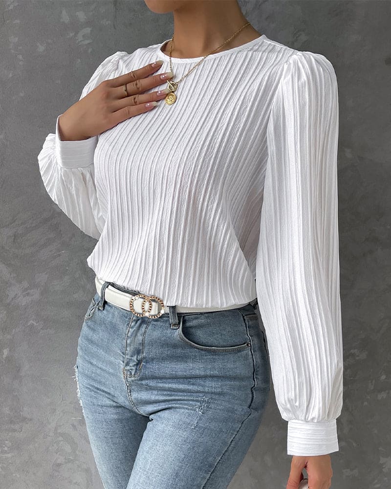Chloe - Elegant Dames Shirt met Ballonmouwen