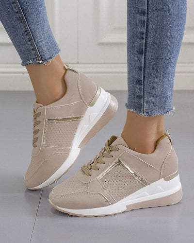 Isa - Sneakers met een mesh en sleehak