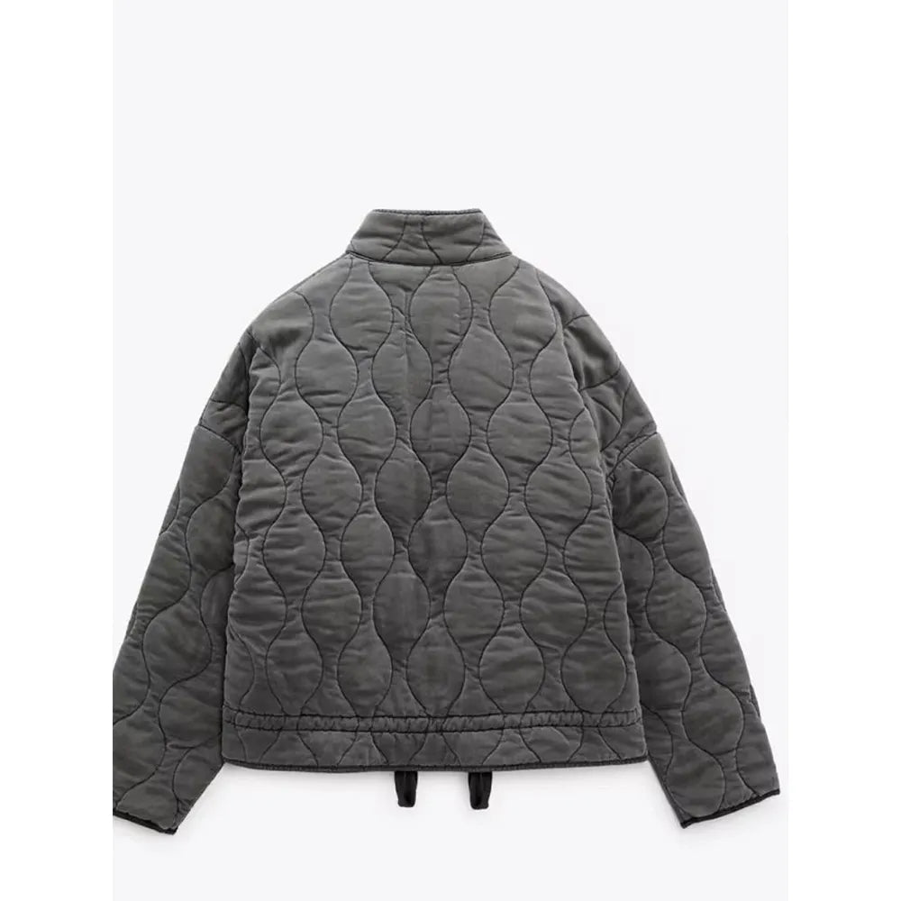 Chique Vintage Twist gewatteerd jack voor dames