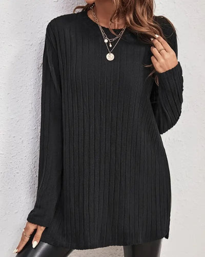Isa - Blouse met ronde hals en patroon