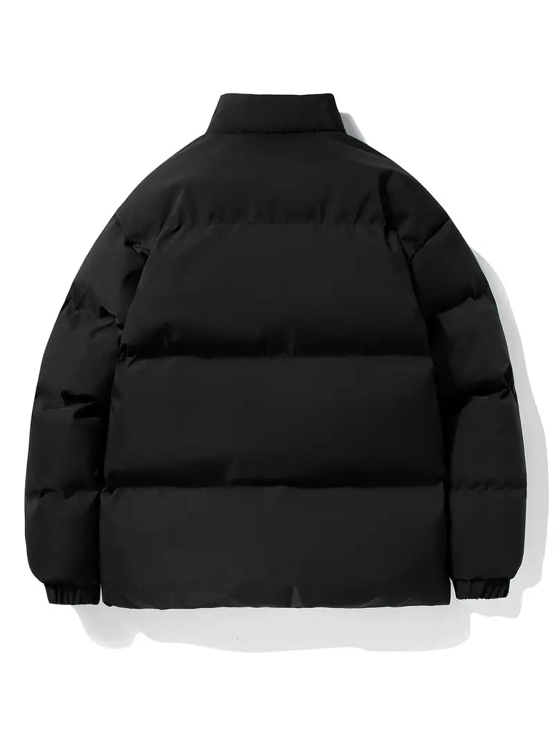 Tomy - Heren Warme Fleece Puffer Jas met Opstaande Kraag en Zakken - Stijlvolle Winterjas