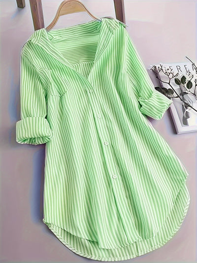 Madison | Blouse met streepjesprint