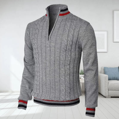 Luca Belloni Trui | Premium heren sweater met V-hals en rits