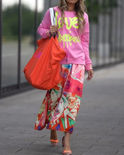Zoey | Sweater met opdruk in letters