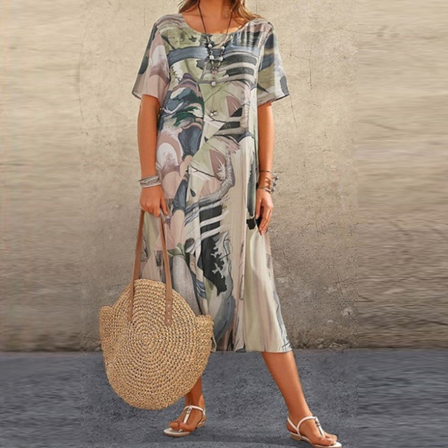 Famke - Comfortable floral dress