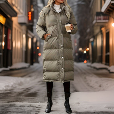 Alexandra - lange winter puffer jas