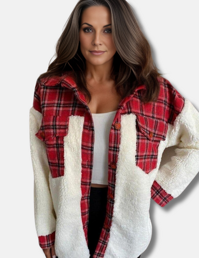 Nikkie Fleecejas | Hippe jas met patchwork-ontwerp