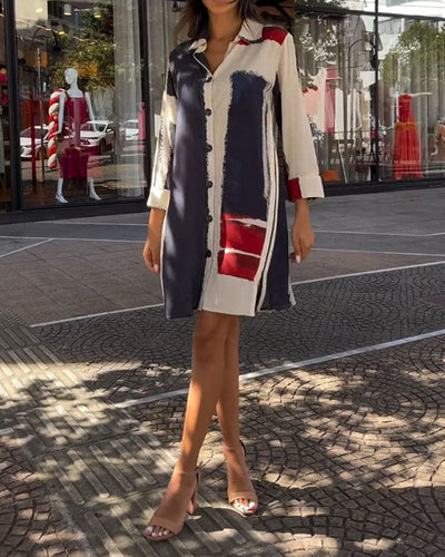 Lisa - Jurk met knoopdetails en splitten