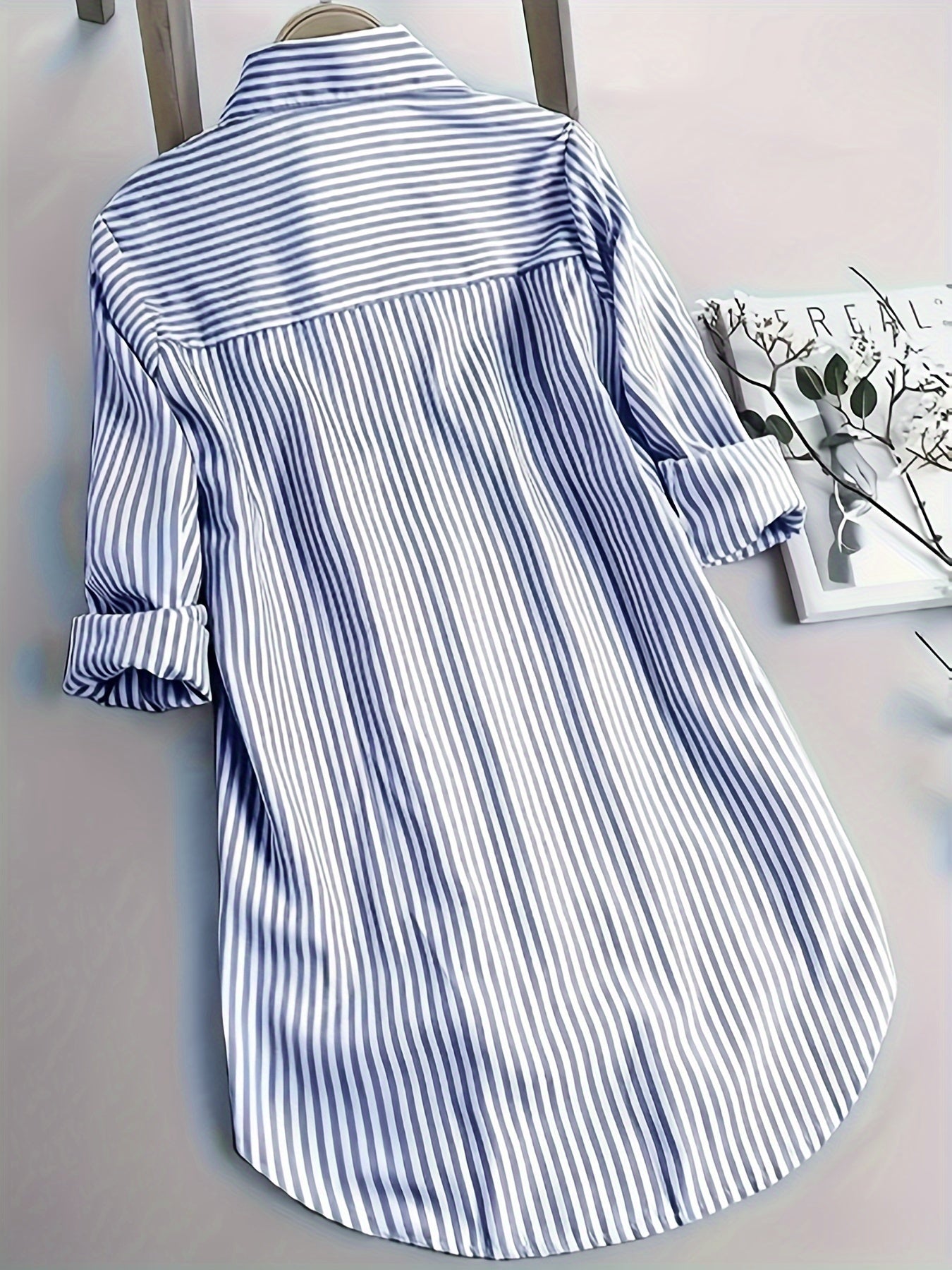 Madison | Blouse met streepjesprint