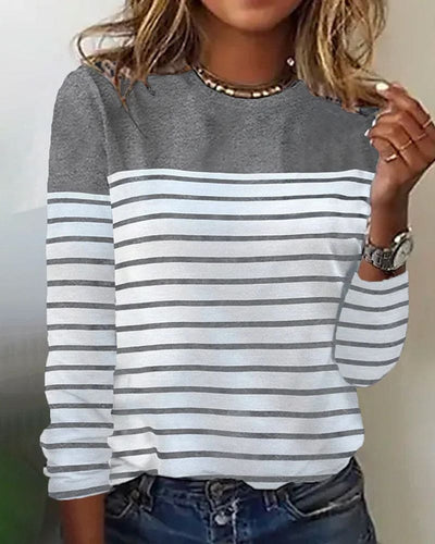 Noor | Blouse met strepen en lange mouwen