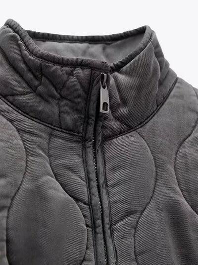 Chique Vintage Twist gewatteerd jack voor dames