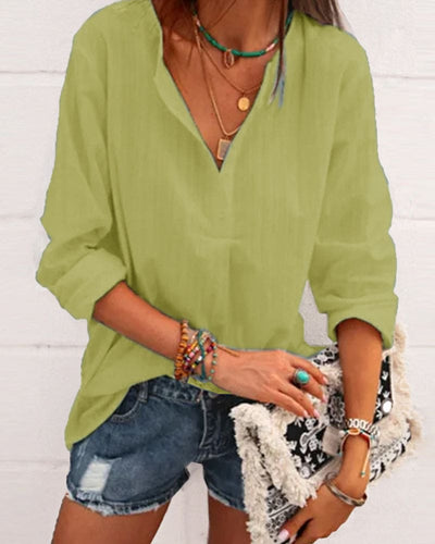 Pleun | Katoenen Gekleurde Blouse