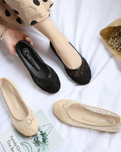 Manon | Schoenen met een platte zool, ronde neus en mesh