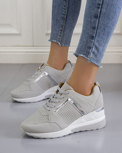 Isa - Sneakers met een mesh en sleehak