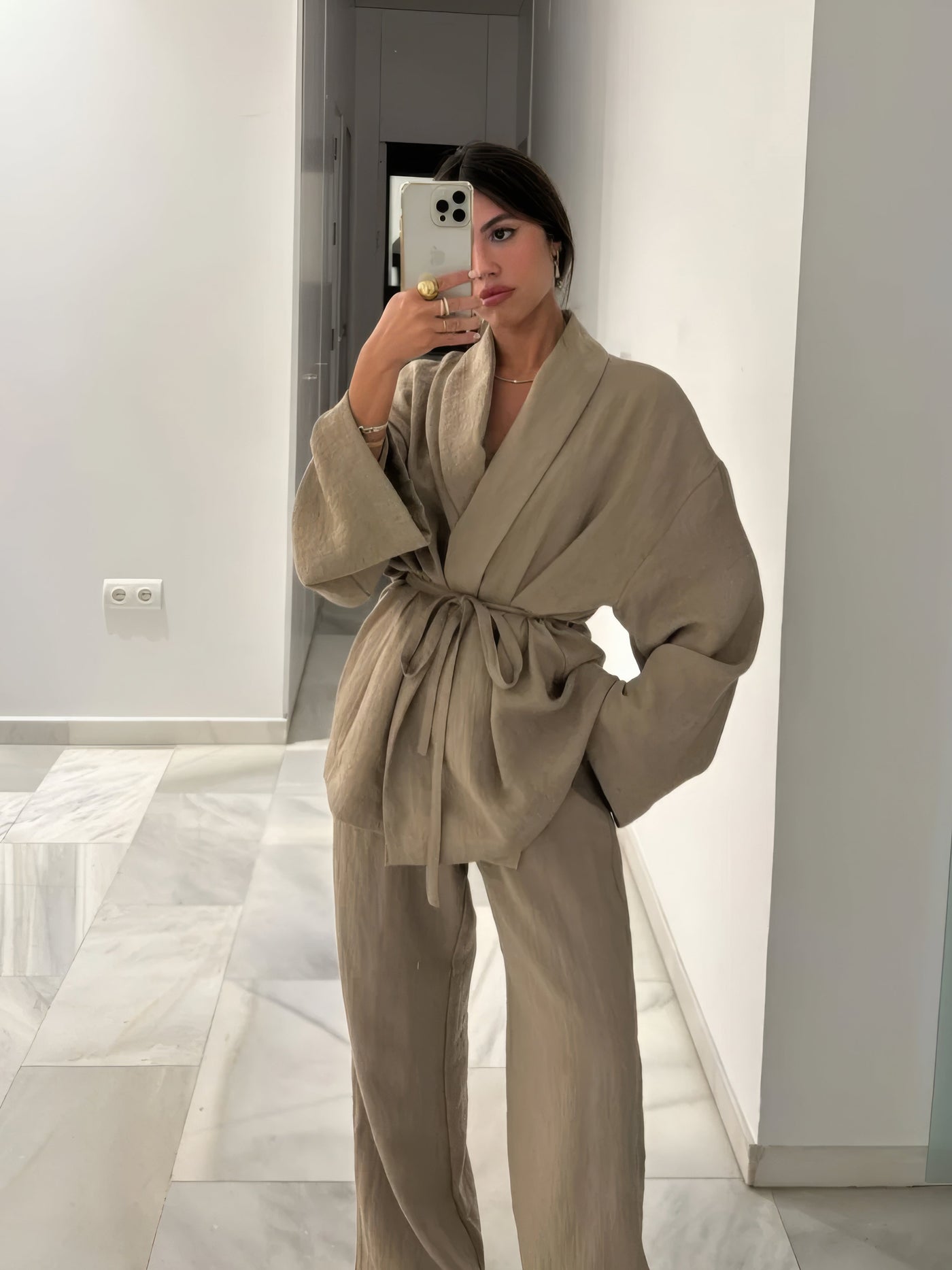 Lilly | Kimono linnen set