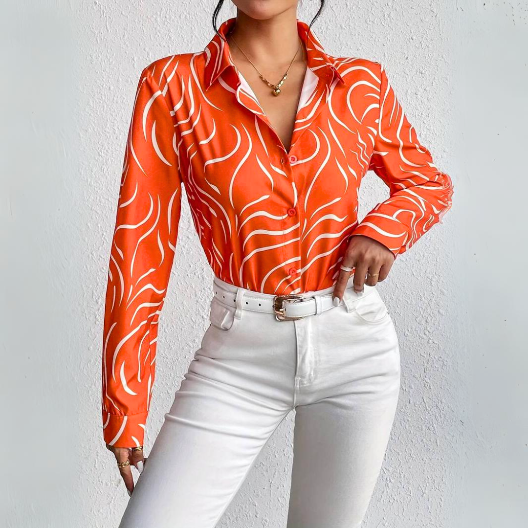 Madison - Oranje Voetbal Blouse