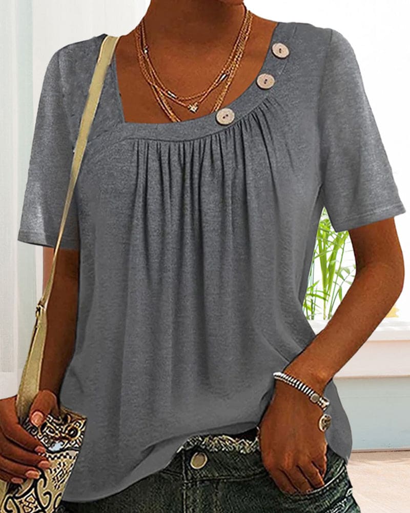 Mirthe | Blouse met decoratieve knopen