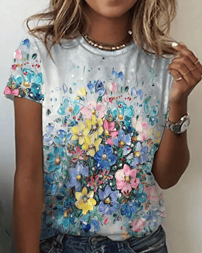 Nova | T-shirt Met Ronde Hals En Print.