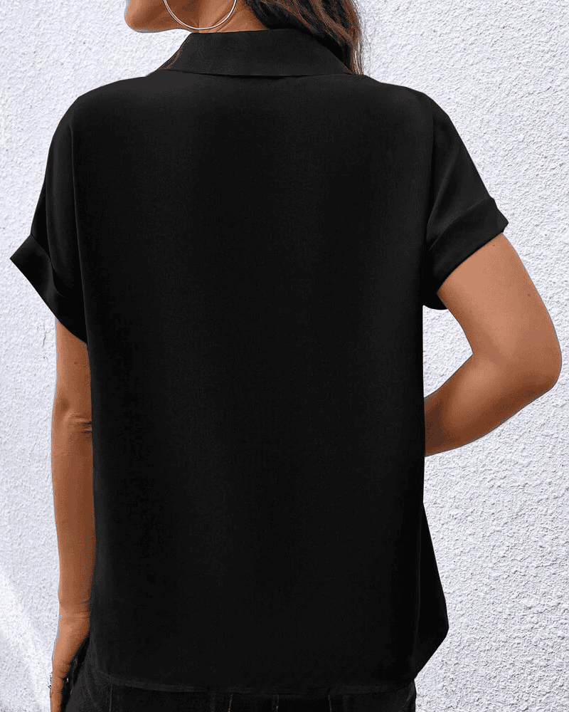 Hanna - Blouse met korte mouwen en kleurblokprint