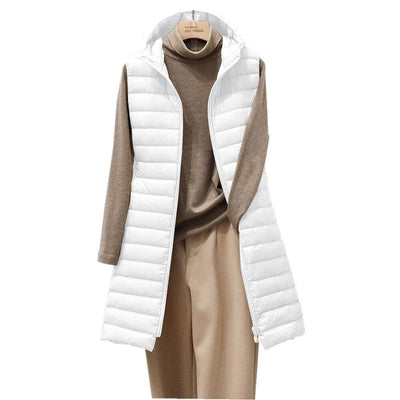 Fiona - Comfortabele warme half lange tussenjas met capuchon