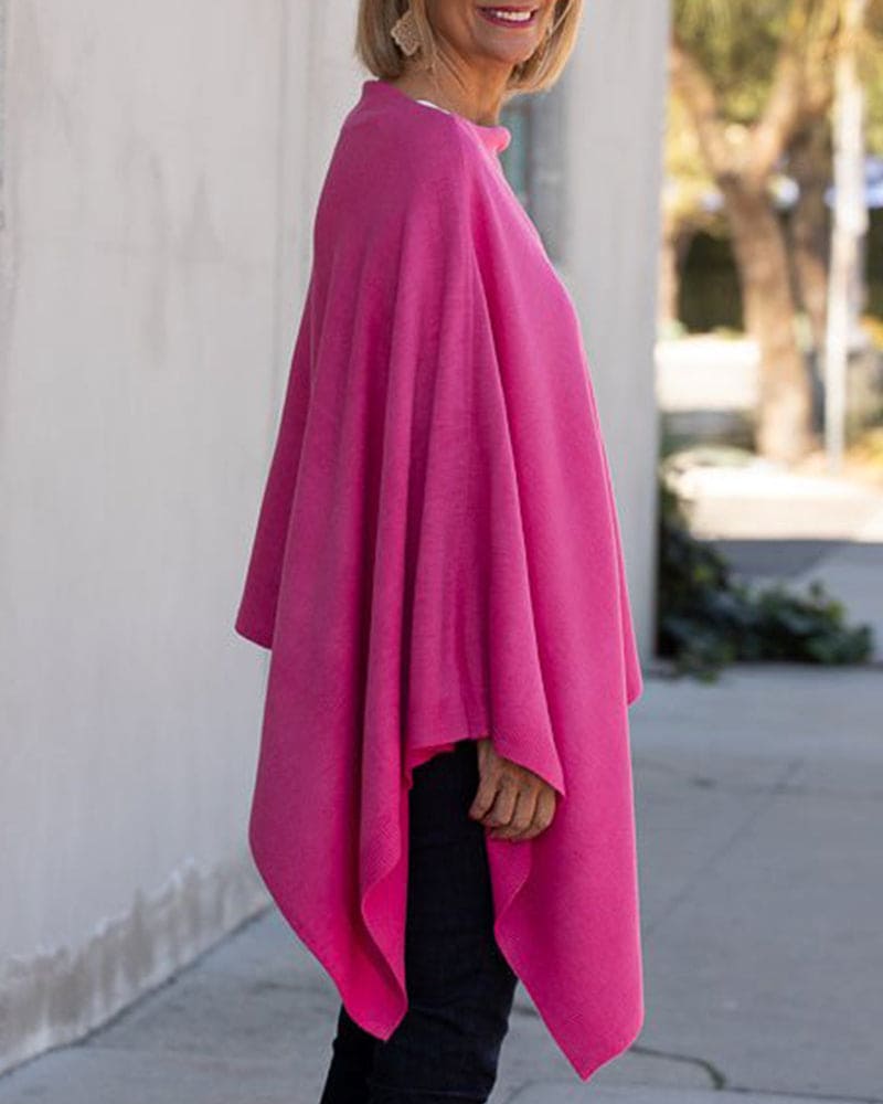Sophie | Fuchsiakleurig poncho