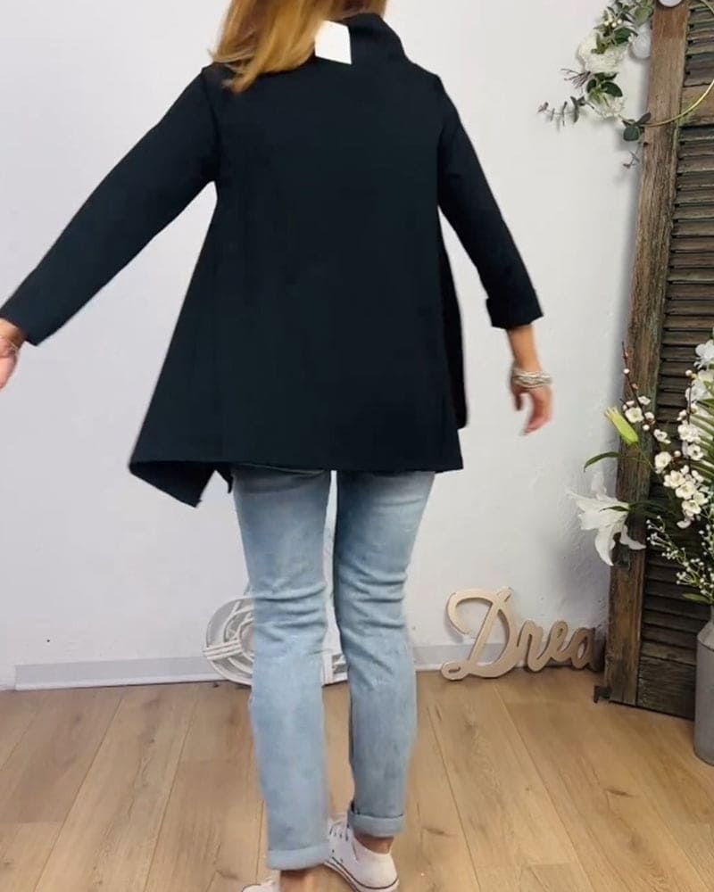 Lina | Blouse met ronde hals en lange mouwen