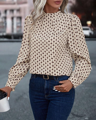 Anna - Blouse in vintage stijl met prints