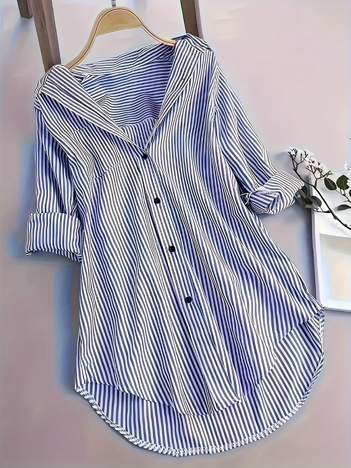 Madison | Blouse met streepjesprint