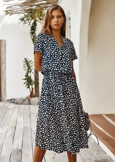 Sierra - Casual Polka Dot Jurk voor Vrouwen