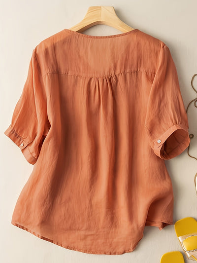 Fiona - Vintage V-hals shirt