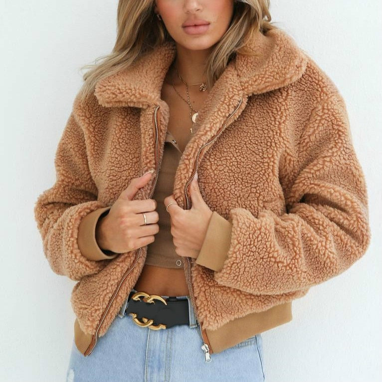 Allison - warme pluche winterjas
