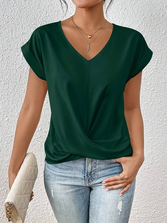 Kathryn - Casual Blouse met Korte Mouwen voor Vrouwen