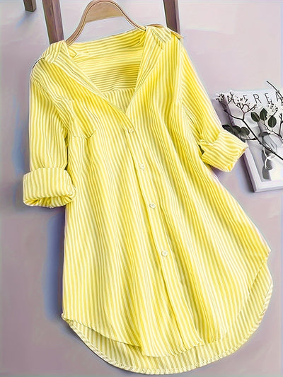 Madison | Blouse met streepjesprint