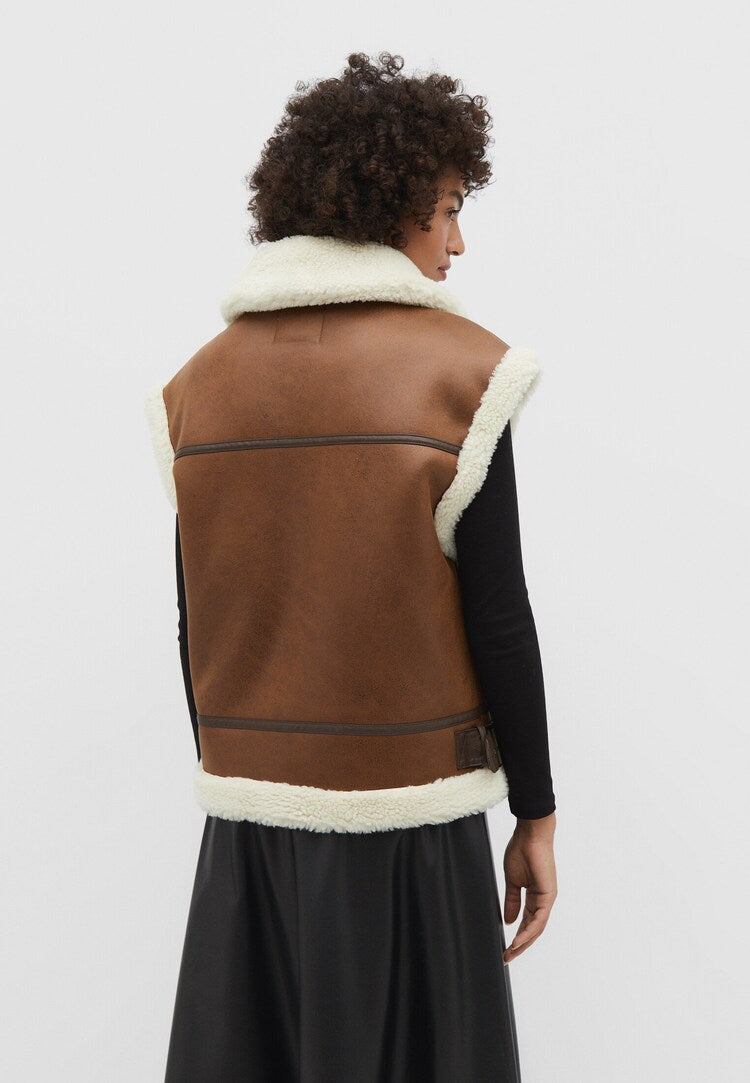 Jade Leren Bodywarmer - Warm & Trendy