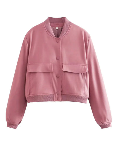 Avery - Stijlvol Cropped Bomberjack voor Vrouwen