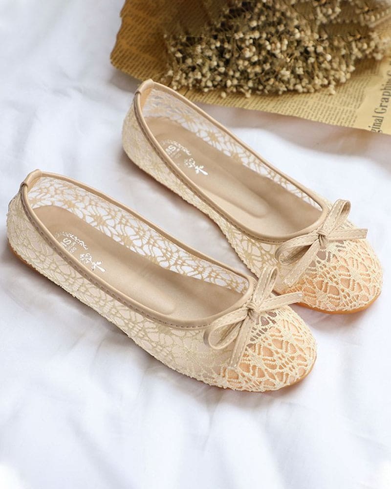 Manon | Schoenen met een platte zool, ronde neus en mesh