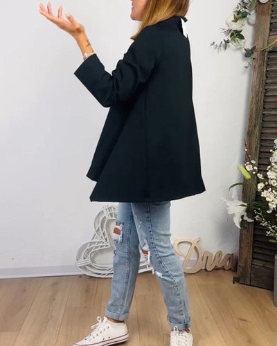 Lina | Blouse met ronde hals en lange mouwen